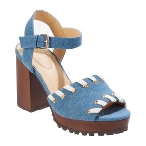 NWT Cato Comfort Est 1946 Denim Platform Sandals Size 9